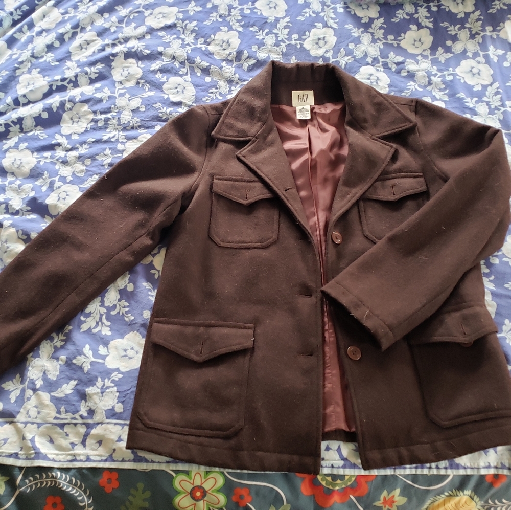 GAP brown wool womens medium coat